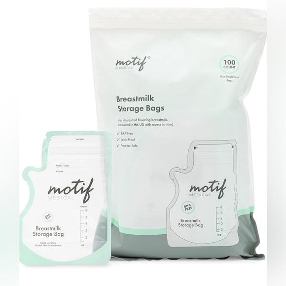 Motif Medical Breastmilk Storage Bags - Breastmilk Freezer Bag (6 oz, 100 Count) - Picture 1 of 1